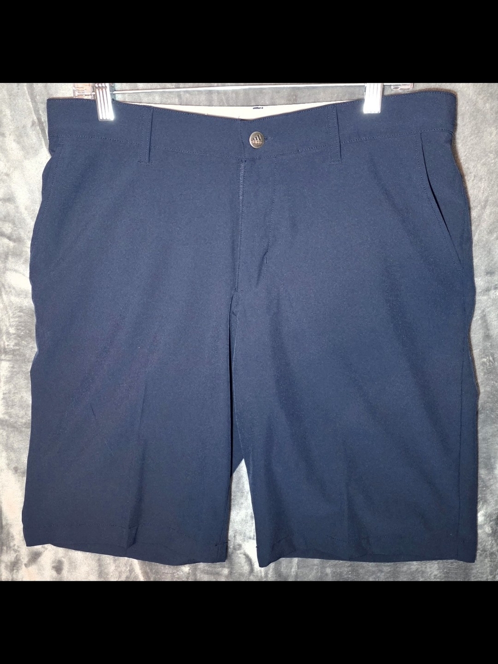 adidas Men's Navy Flat Front Golf Shorts